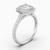 The Gabriel Cushion Cut Halo - White Gold / 0.5 ct - Evermore Diamonds