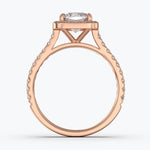 The Gabriel Cushion Cut Halo - Rose Gold / 0.5 ct - Evermore Diamonds