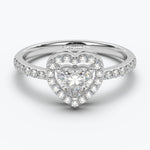 The Gabriel Heart Cut Halo - White Gold / 0.5 ct - Evermore Diamonds