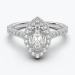 The Gabriel Marquise Cut Halo - White Gold / 0.5 ct - Evermore Diamonds