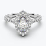 The Gabriel Marquise Cut Halo - White Gold / 0.5 ct - Evermore Diamonds