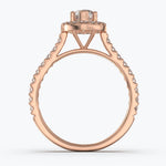 The Gabriel Marquise Cut Halo - Rose Gold / 0.5 ct - Evermore Diamonds