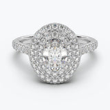 The Grab Oval Cut Halo - White Gold / 0.5 ct - Evermore Diamonds