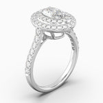 The Grab Oval Cut Halo - White Gold / 0.5 ct - Evermore Diamonds