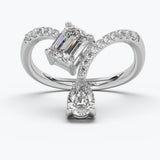 The Maestro Pear & Emerald Cut - White Gold / 0.5 ct - Evermore Diamonds