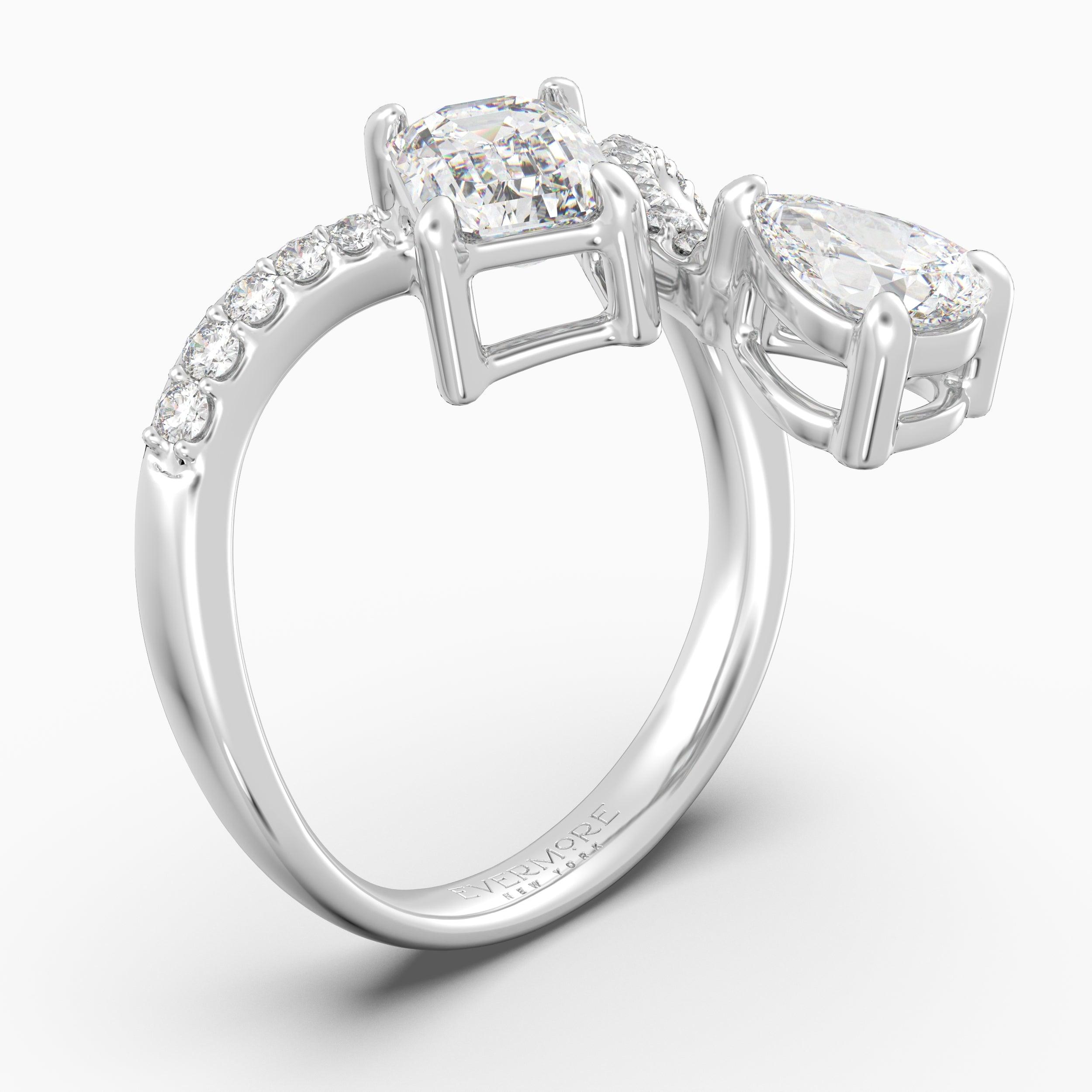 The Maestro Pear & Emerald Cut - White Gold / 0.5 ct - Evermore Diamonds