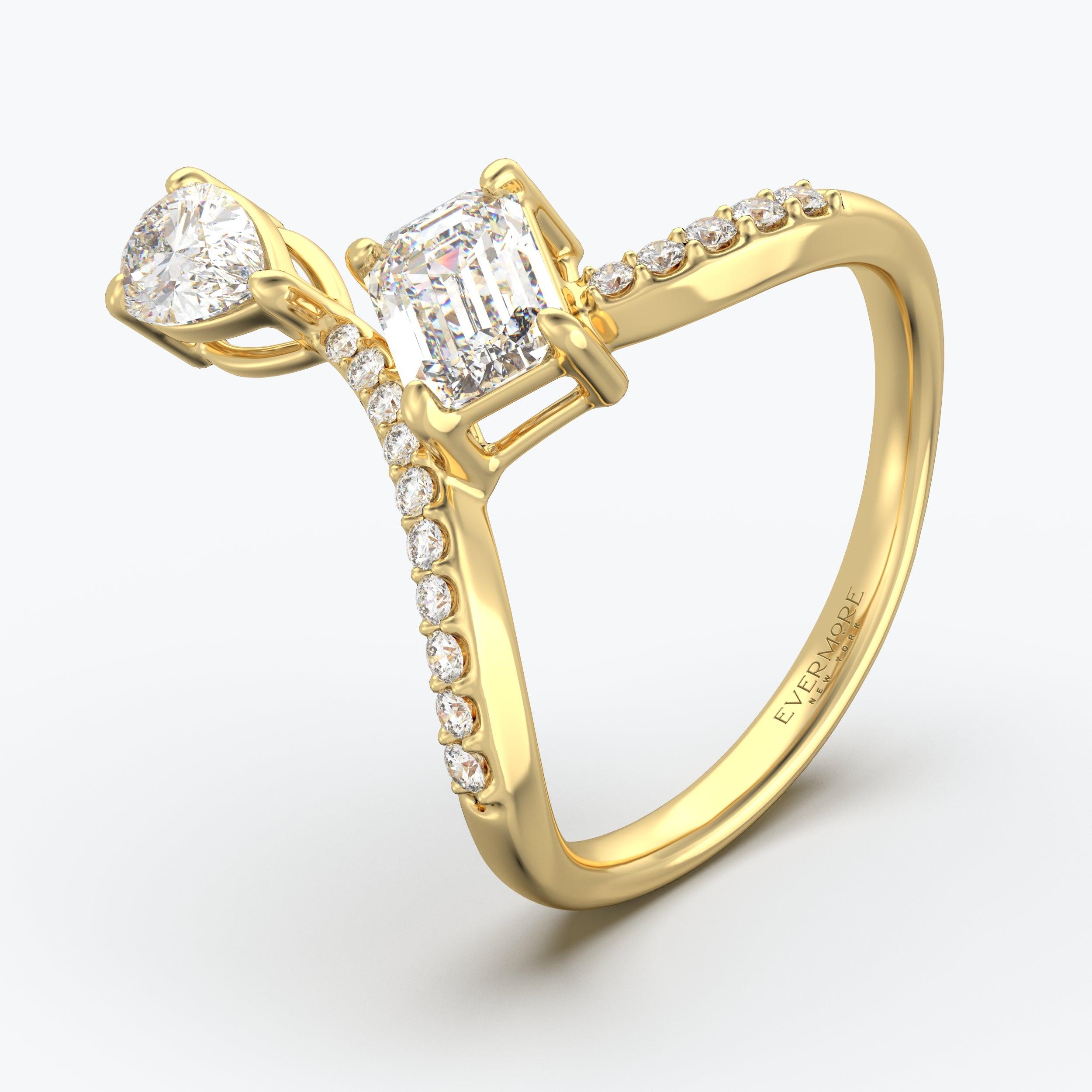 The Maestro Pear & Emerald Cut - Yellow Gold / 0.5 ct - Evermore Diamonds