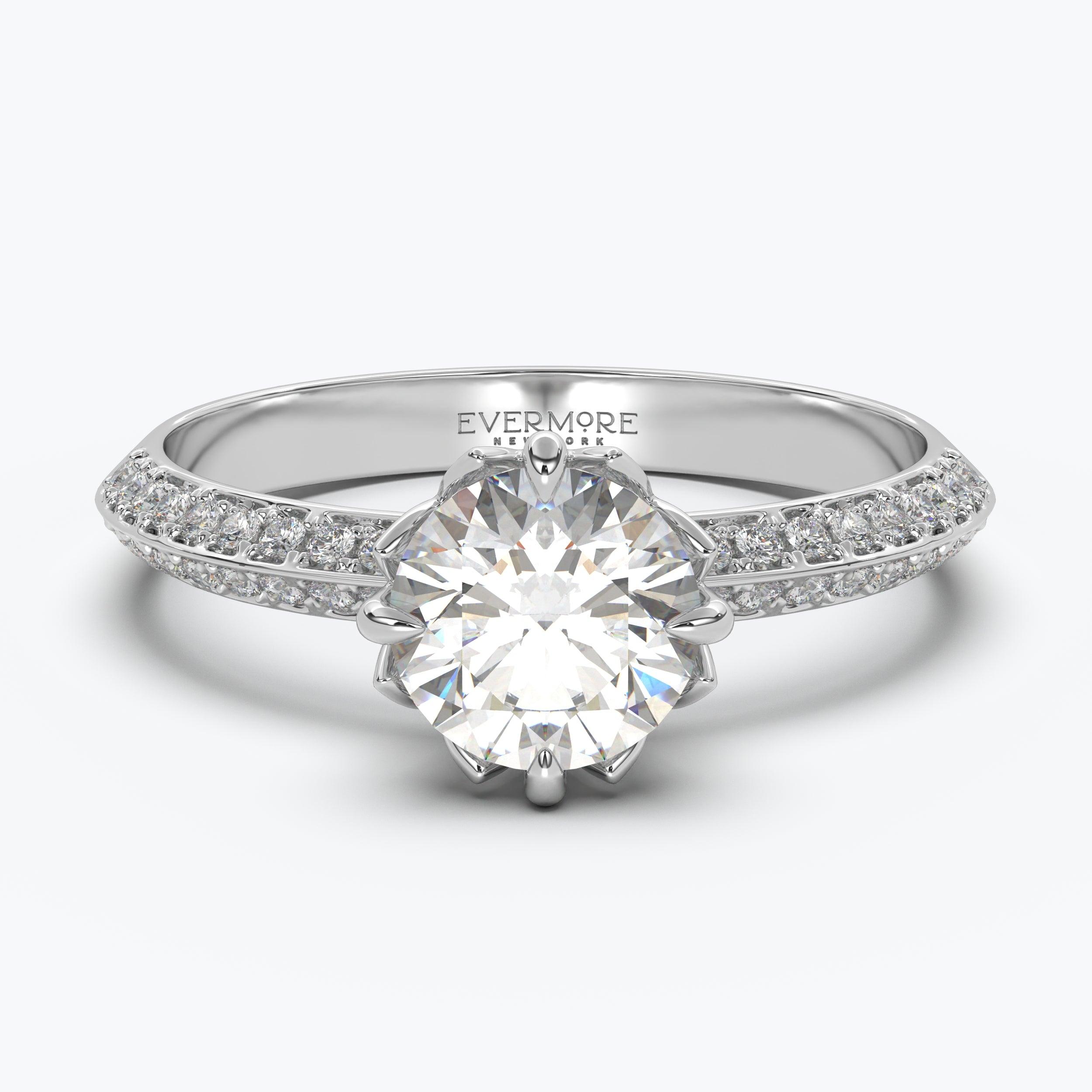 The Sharp Round Brilliant - White Gold / 0.5 ct - Evermore Diamonds