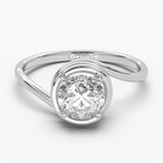 The Spiral Round Brilliant - White Gold / 0.5 ct - Evermore Diamonds