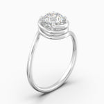 The Spiral Round Brilliant - White Gold / 0.5 ct - Evermore Diamonds