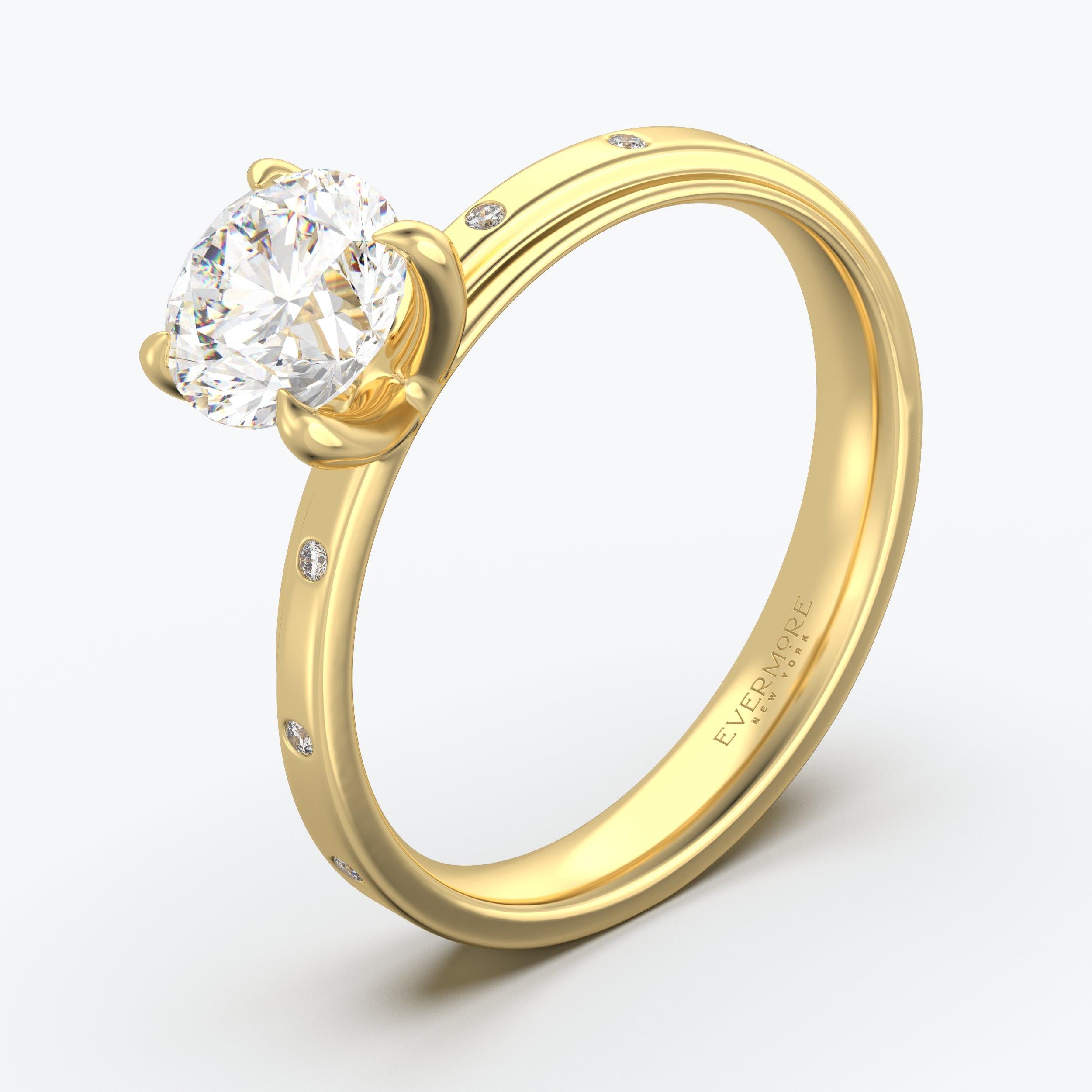 The Stars Round Brilliant - Yellow Gold / 0.5 ct - Evermore Diamonds