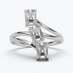 The Triune Emerald Cut - White Gold / 0.5 ct - Evermore Diamonds