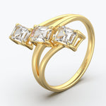 The Triune Emerald Cut - Yellow Gold / 0.5 ct - Evermore Diamonds