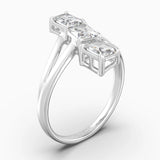 The Triune Emerald Cut Ring