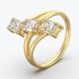 The Triune Emerald Cut Ring