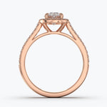 The Volte Oval Cut Halo - Rose Gold / 0.5 ct - Evermore Diamonds