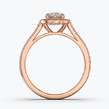 The Volte Oval Cut Halo - Rose Gold / 0.5 ct - Evermore Diamonds